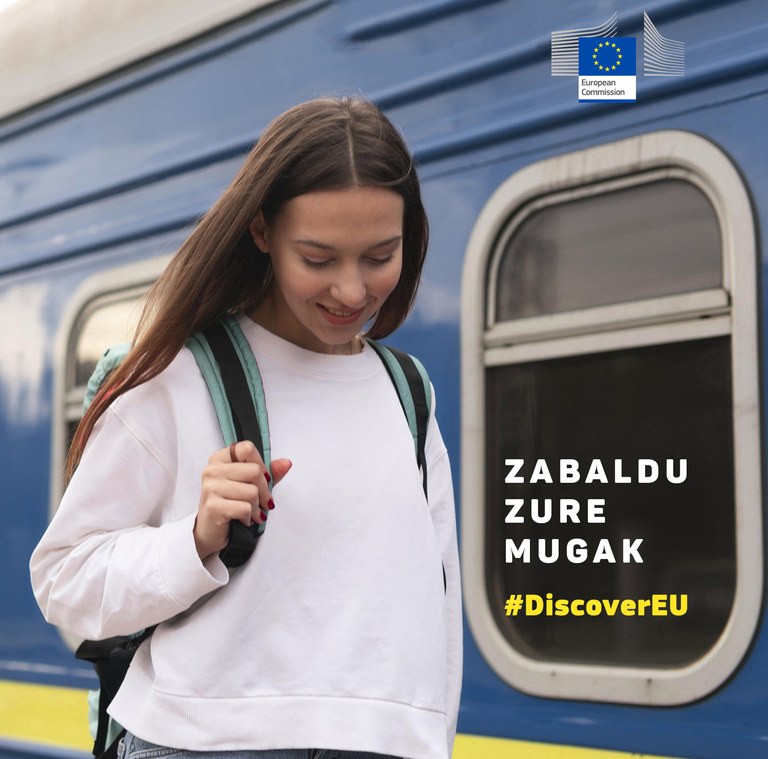 18 urteko gazteei Europan trenez doan bidaiatzeko aukera ematen dien 'DiscoverEu' programan izena emateko epea zabalik da 18 urteko gazteei Europan trenez doan bidaiatzeko aukera ematen dien 'DiscoverEu' programan izena emateko epea zabalik da