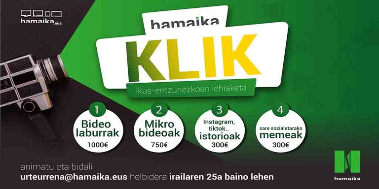 ‘Hamaika-klik’: Hamaika Telebista-ren ikus-entzunezkoen lehiaketa ‘Hamaika-klik’: Hamaika Telebista-ren ikus-entzunezkoen lehiaketa