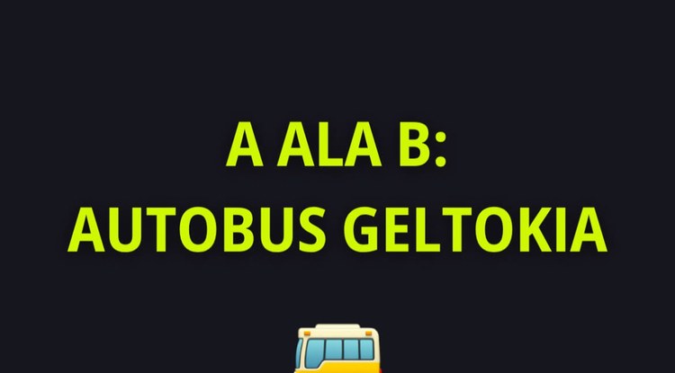 A ALA B: AUTOBUS GELTOKIA PASATZEAN