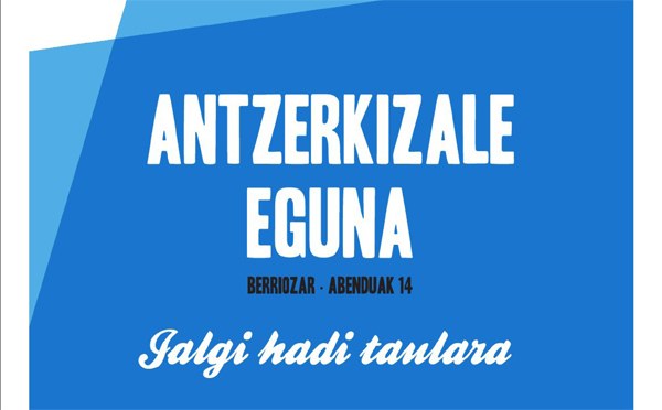 Abenduaren 14an egingo dute Antzerkizale Eguna Abenduaren 14an egingo dute Antzerkizale Eguna