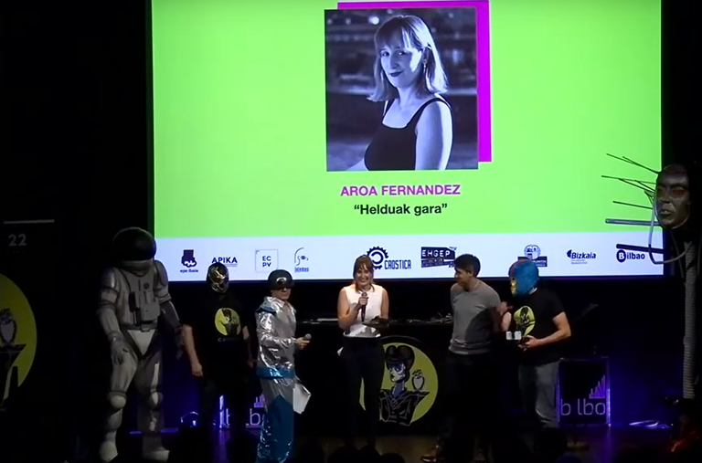 Aroa Fernandezek irabazi du Euskal Autore Emakumeentzako Film Laburren I. Gidoi lehiaketa Aroa Fernandezek irabazi du Euskal Autore Emakumeentzako Film Laburren I. Gidoi lehiaketa