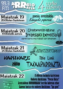 Arraio Zarauzko irrati libreak (99.3 fm) lau urte bete ditu Arraio Zarauzko irrati libreak (99.3 fm) lau urte bete ditu