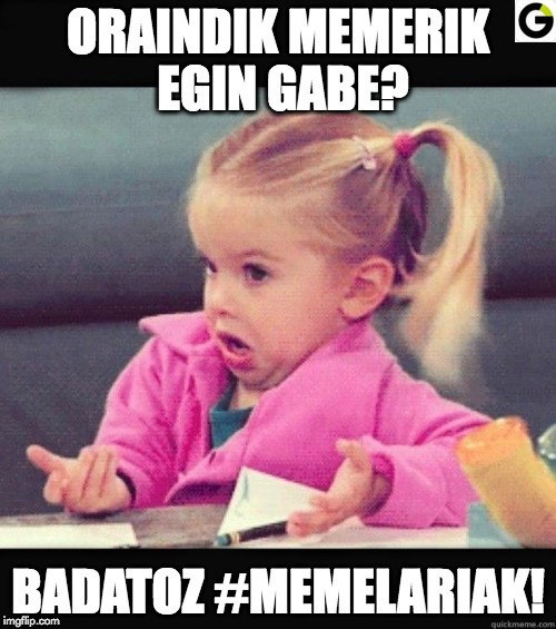 Bageraren memelarien lehiaketa martxan! Bageraren memelarien lehiaketa martxan!