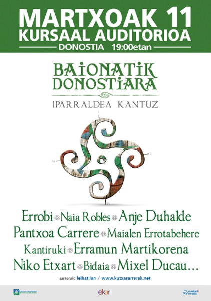 Baionatik Donostiara, Iparralde kantuz igande honetan Kursaalean Baionatik Donostiara, Iparralde kantuz igande honetan Kursaalean