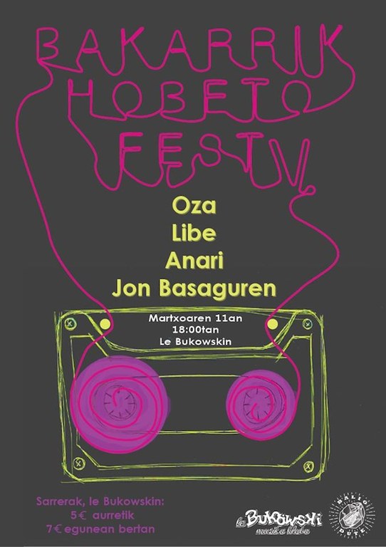 Bakarrik Hobeto Fest jaialdirako sarrerak salgai Bakarrik Hobeto Fest jaialdirako sarrerak salgai