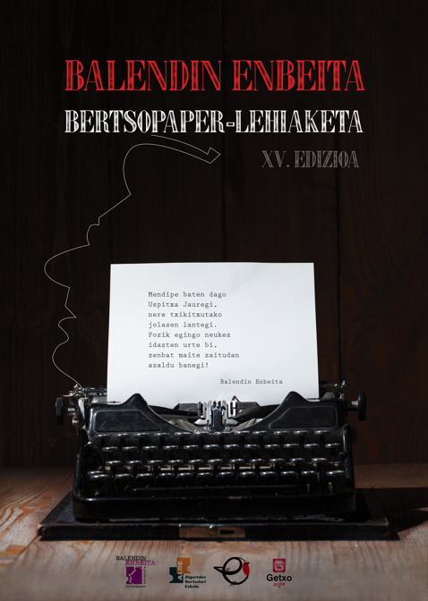 Balendin Enbeita bertsopaper lehiaketan parte hartzeko epea irailaren 30era arte dago zabalik