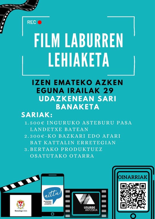 Beasaingo Aittu! euskara elkarteak film laburren lehiaketa antolatu du