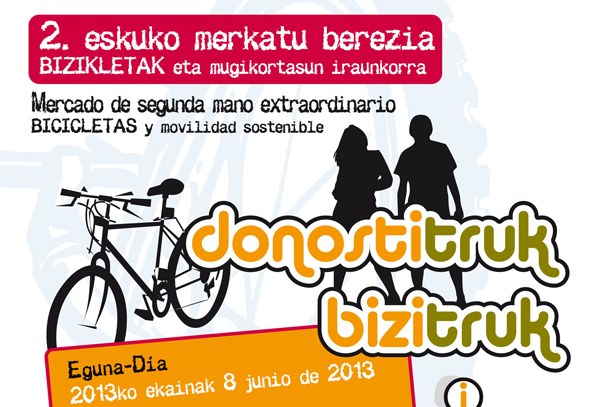 Bigarren eskuko bizikleta azoka egingo dute larunbatean Donostian Bigarren eskuko bizikleta azoka egingo dute larunbatean Donostian