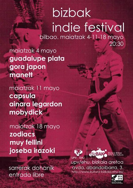 BizBAK indie jaialdia egingo dute maiatzean EHUko Bizkaiko kanpusean BizBAK indie jaialdia egingo dute maiatzean EHUko Bizkaiko kanpusean