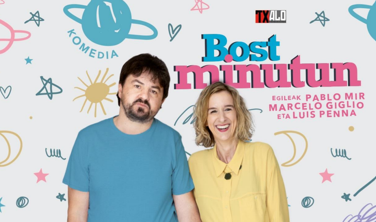 'Bost minutun' antzezlanaren estreinaldia Donostian 'Bost minutun' antzezlanaren estreinaldia Donostian