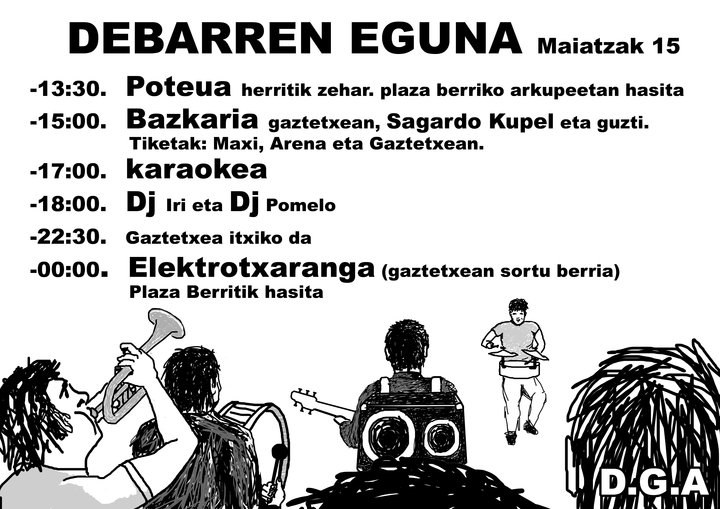 Debakoen egun handia, larunbatean hilak 15 Debakoen egun handia, larunbatean hilak 15