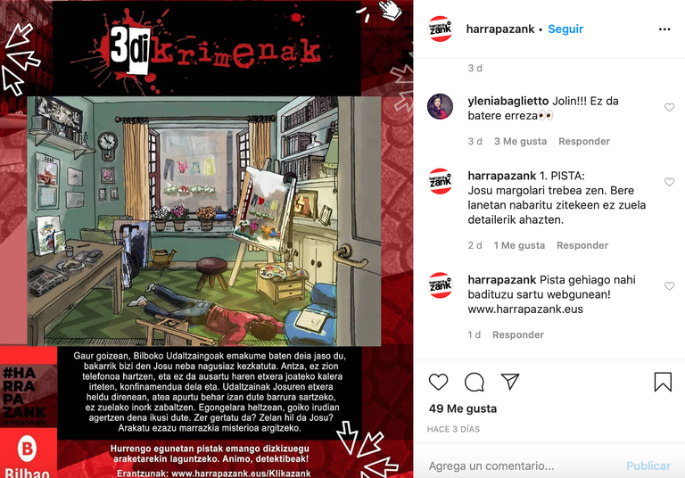 Detektibe paperean sartu eta krimen bat konpondu nahi duzu? Harrapazank! Detektibe paperean sartu eta krimen bat konpondu nahi duzu? Harrapazank!