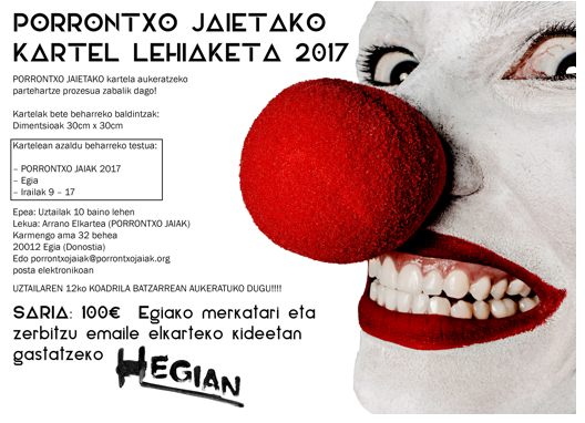Diseinatu Porrontxo Jaietako kartela! Diseinatu Porrontxo Jaietako kartela!