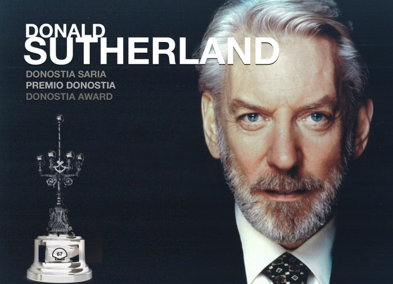 Donald Sutherland aktorea, hirugarren Donostia Saria Donald Sutherland aktorea, hirugarren Donostia Saria