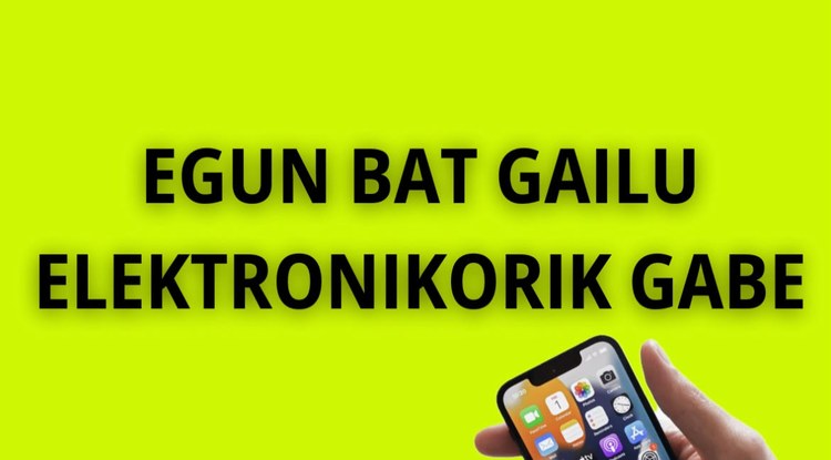Egun bat gailu elektronikorik gabe