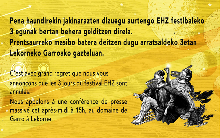 EHZ festibala, bertan behera