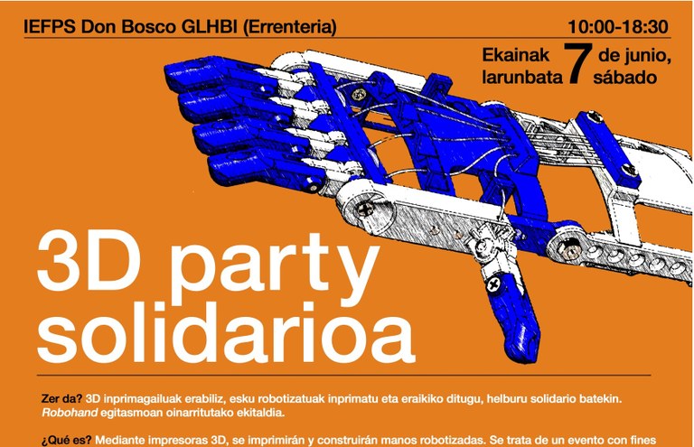 Ekainaren 7an, 3D Party Solidarioa Errenterian Ekainaren 7an, 3D Party Solidarioa Errenterian