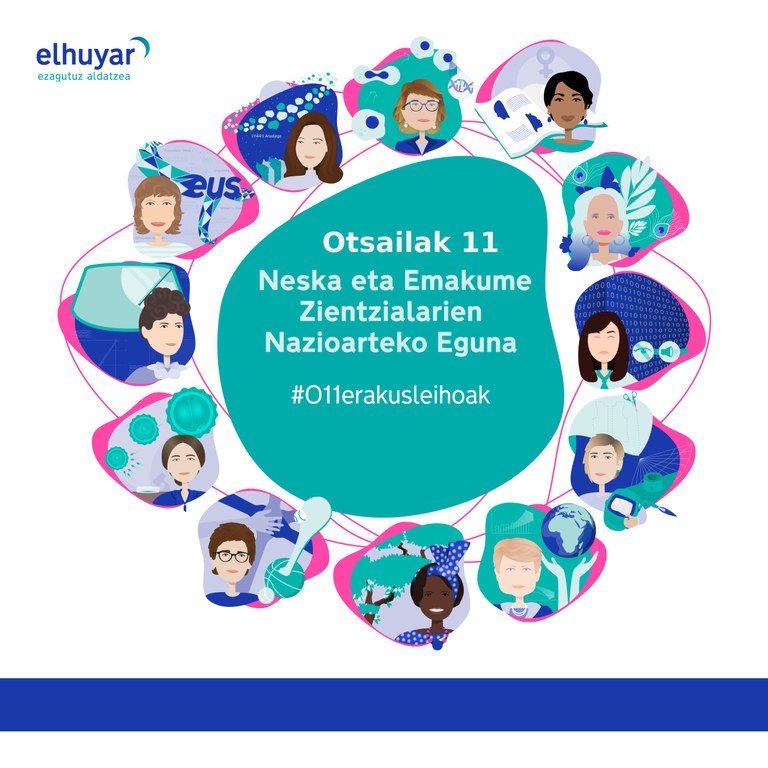 Emakume ikertzaileen irudiak jarri dituzte 290 saltokitan, Emakume eta Neska Zientzialarien Nazioarteko Egunaren harira
