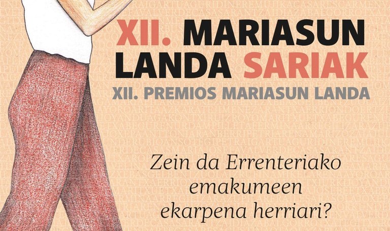 Emakumeek herriaren alde egindako lana ikusaraztea helburu duen Mariasun Landa idazlan lehiaketa abian da Errenterian Emakumeek herriaren alde egindako lana ikusaraztea helburu duen Mariasun Landa idazlan lehiaketa abian da Errenterian