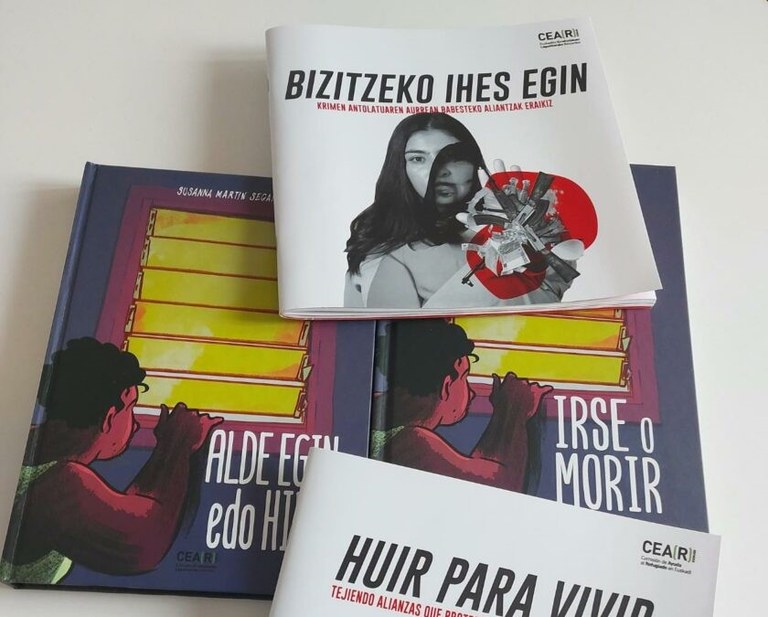 Errefuxiatuen istorioak biltzen dituen komikia kalean Errefuxiatuen istorioak biltzen dituen komikia kalean