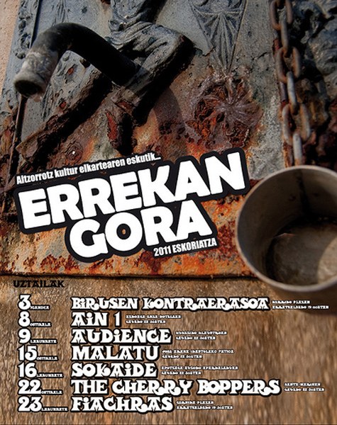 Errekan Gora jaialdiak musikaz beteko du Eskoriatza Errekan Gora jaialdiak musikaz beteko du Eskoriatza