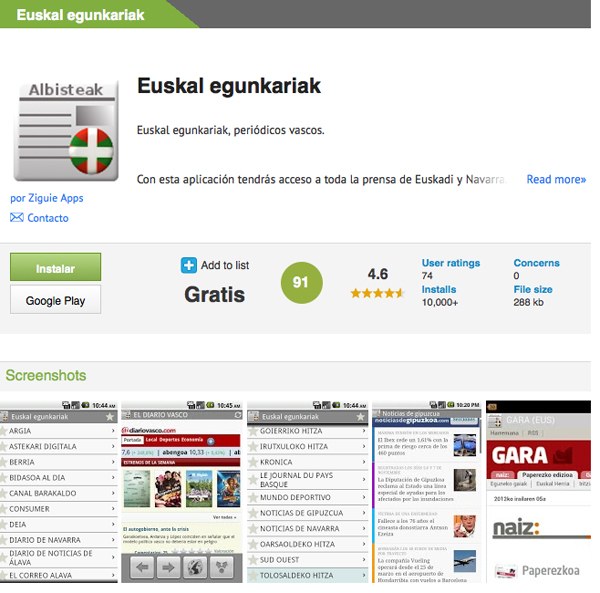 Euskal egunkariak Euskal egunkariak