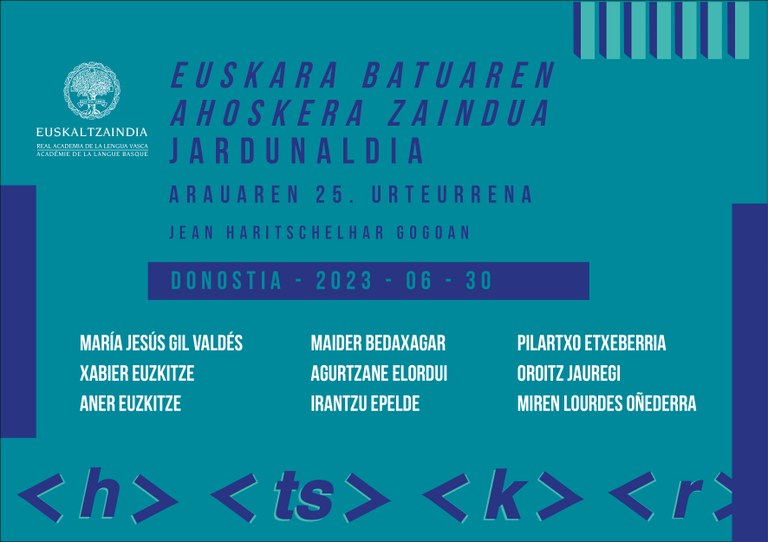 Euskara Batuaren Ahoskera Zainduari buruzko jardunaldia egingo dute Donostian Euskara Batuaren Ahoskera Zainduari buruzko jardunaldia egingo dute Donostian