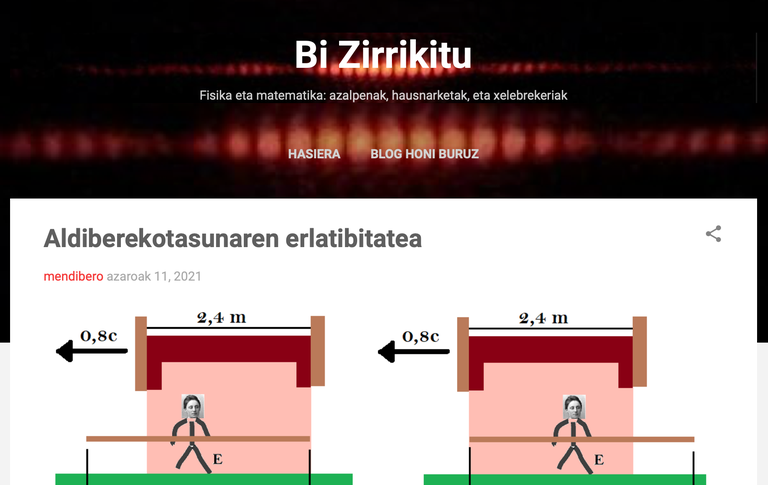 Euskara eta zientzia uztartzen ditu "Bi Zirrikitu" blogak Euskara eta zientzia uztartzen ditu "Bi Zirrikitu" blogak