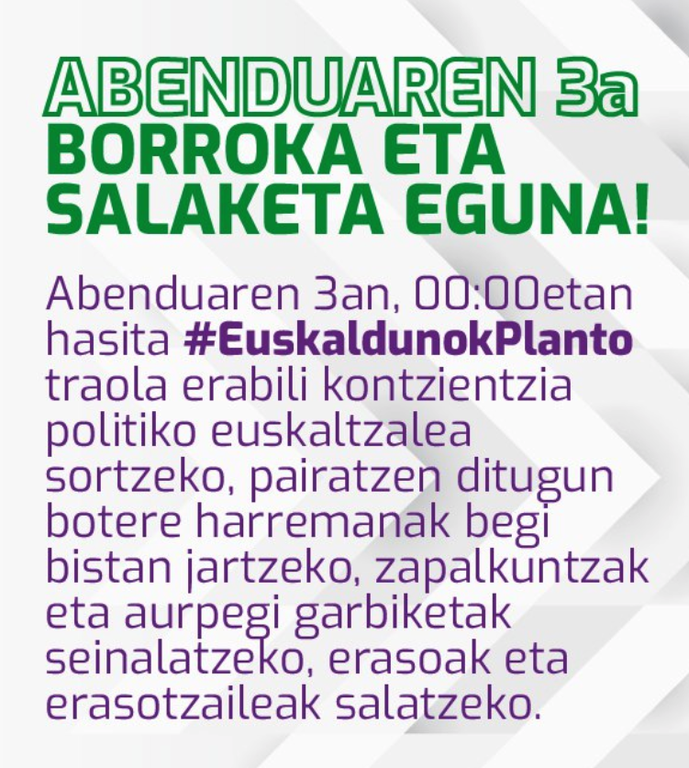 Euskararen egunean, #EuskaldunokPlanto Euskararen egunean, #EuskaldunokPlanto