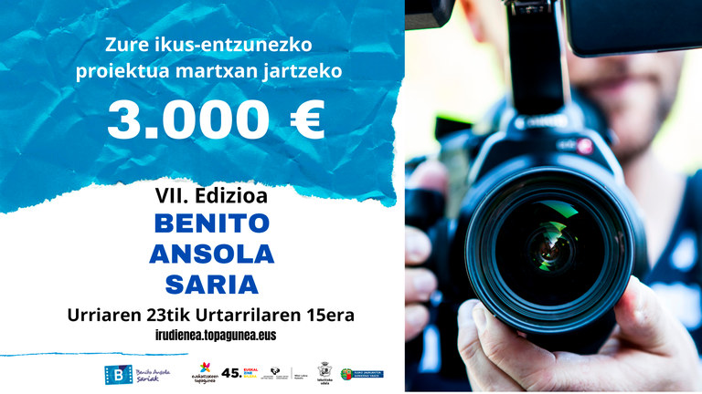 Euskarazko ikus-entzunezkoak sortzeko Benito Ansola sariketa martxan da