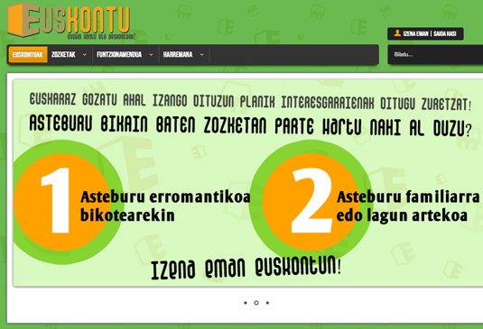 Euskontu, euskara eta deskontuak uztartzen dituen plataforma Euskontu, euskara eta deskontuak uztartzen dituen plataforma