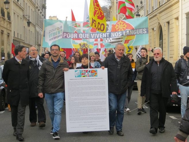 Frantziak hizkuntza gutxituen aldeko legea onartu du Frantziak hizkuntza gutxituen aldeko legea onartu du