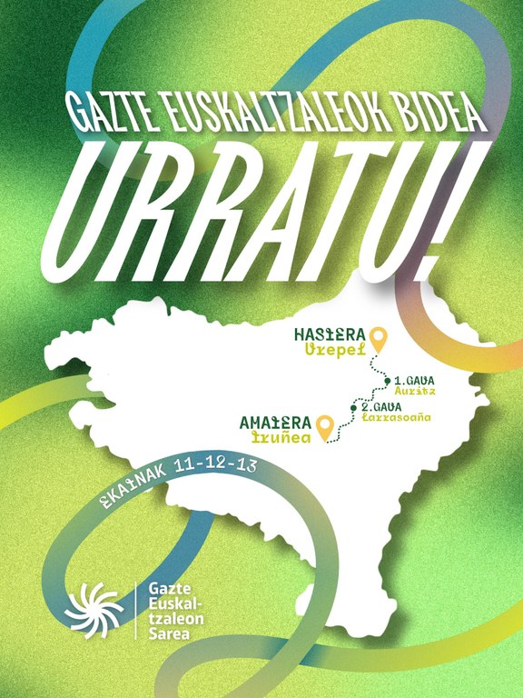 Gazte Euskaltzaleen Sareak Urepeletik Iruñera arteko martxa egingo du ekainaren 11tik 13ra