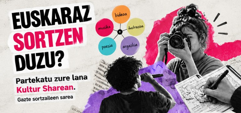 Gazte sortzailea bazara, zure lana parteka dezakezu KulturSharean