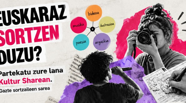 Gazte sortzailea bazara, zure lana parteka dezakezu KulturSharean