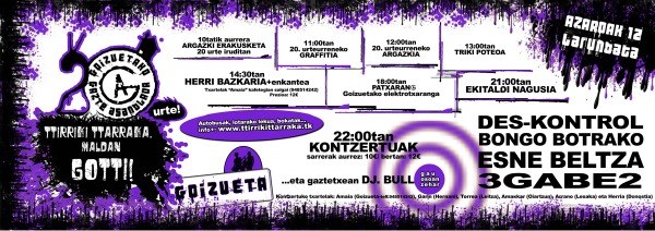 Goizuetako Gazte Asanblada ttirriki ttarraka gotti Goizuetako Gazte Asanblada ttirriki ttarraka gotti