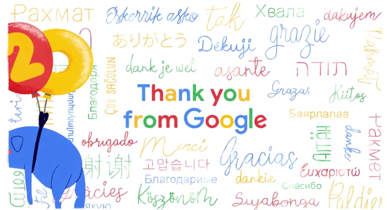 Googlek 20 urte! Googlek 20 urte!