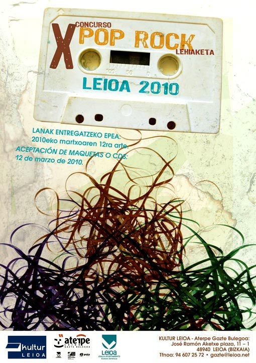 Hamargarren urtez egingo dute Leioako Pop Rock Lehiaketa Hamargarren urtez egingo dute Leioako Pop Rock Lehiaketa
