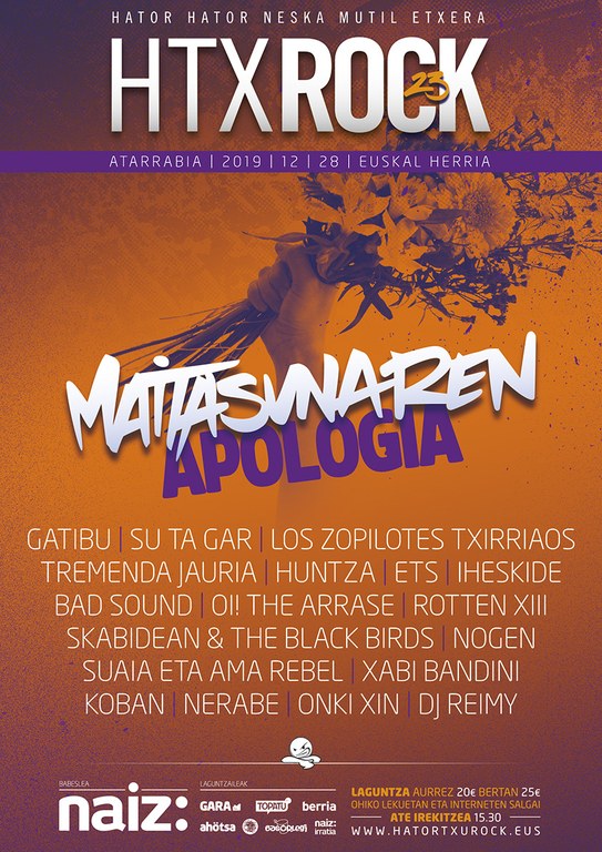 Hatortxu Rock jaialdian arituko direnen izenak jakin berri dira Hatortxu Rock jaialdian arituko direnen izenak jakin berri dira