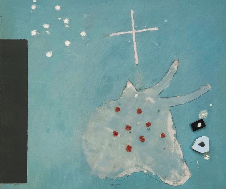 Hilario Bravo artistaren 'Xaman baten egunerokoa' erakusketa jarri dute Donostiako Okendo Kultur Etxean