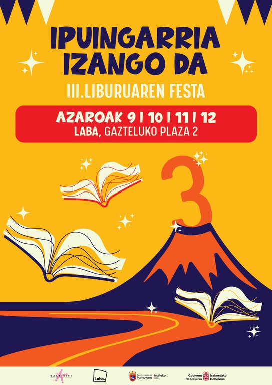 'Ipuingarria izango da' liburuaren festa antolatu dute bihartik igandera, Iruñean