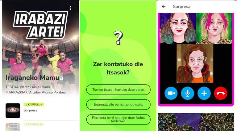 'Irabazi Arte!' telesailean girotutako komiki interaktiboa sortu dute