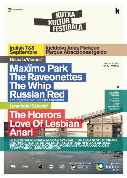 Irailaren 7an eta 8an egingo dute 2012 Kutxa Kultur Festibala Irailaren 7an eta 8an egingo dute 2012 Kutxa Kultur Festibala