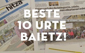 Irutxuloko Hitzak 10. urtemuga ospatuko du bihar Irutxuloko Hitzak 10. urtemuga ospatuko du bihar