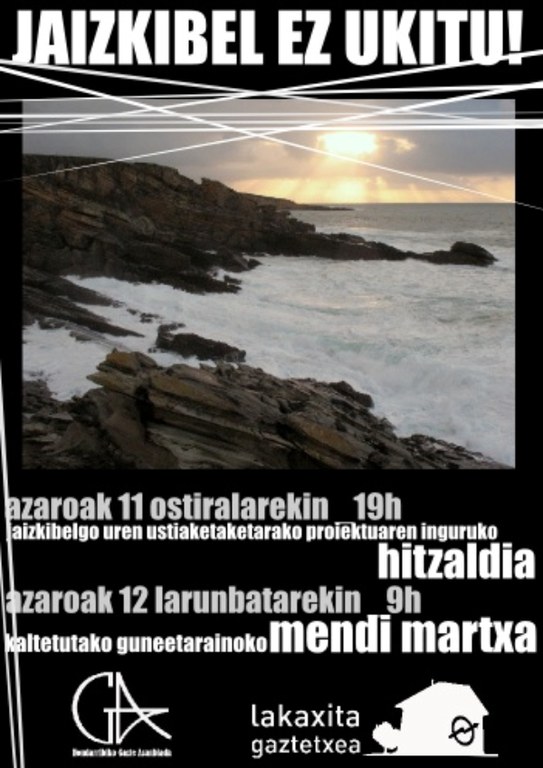 Jaizkibelgo ustiapenen inguruan hitzaldia eta mendi martxa Jaizkibelgo ustiapenen inguruan hitzaldia eta mendi martxa