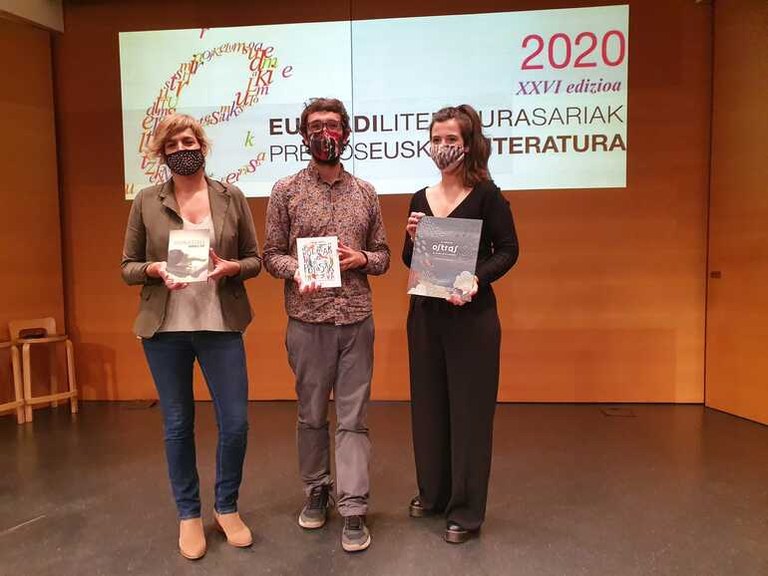 Karmele Jaio, Iñigo Astiz eta Miren Asiain Euskarazko Literatura Euskadi sarien irabazleak Karmele Jaio, Iñigo Astiz eta Miren Asiain Euskarazko Literatura Euskadi sarien irabazleak
