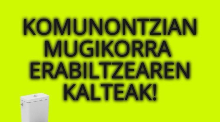 Komunontzian mugikorrari begira egotearen arriskuak!