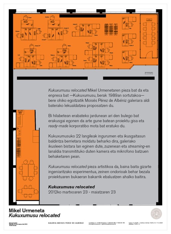 Kukuxumusuko langileek jende aurrean egingo dute lan bi hilabetez Kukuxumusuko langileek jende aurrean egingo dute lan bi hilabetez