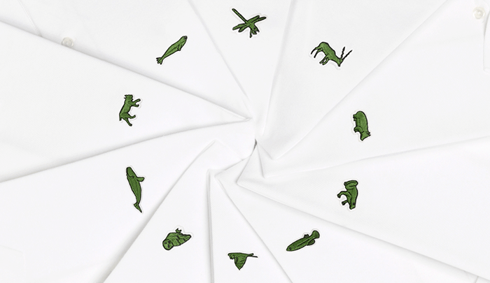 Lacoste arropa konpainiak bere krokodiloa desagertze arriskuan dauden animaliengatik aldatu du Lacoste arropa konpainiak bere krokodiloa desagertze arriskuan dauden animaliengatik aldatu du