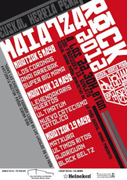 Larunbat honetan hasiko da Maiatza Rock 2012 jaialdia Burlatan Larunbat honetan hasiko da Maiatza Rock 2012 jaialdia Burlatan